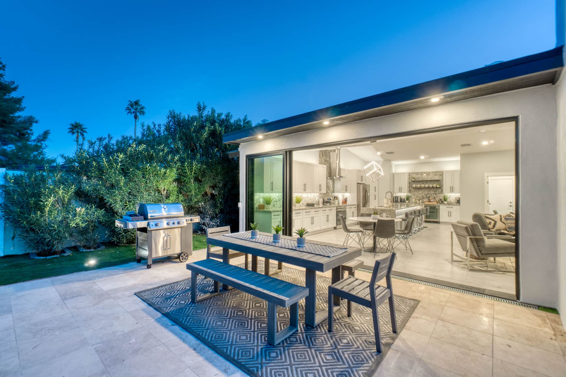 A modern, well-lit kitchen installed by our electricians